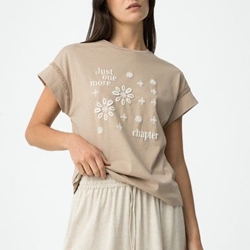 Camiseta Beige bordados, Beppina - Imagen 2