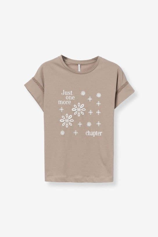 Camiseta Beige bordados, Beppina - Imagen 5