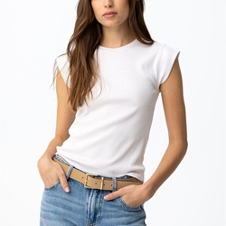 Camiseta blanca canalé, Bim - Imagen 2