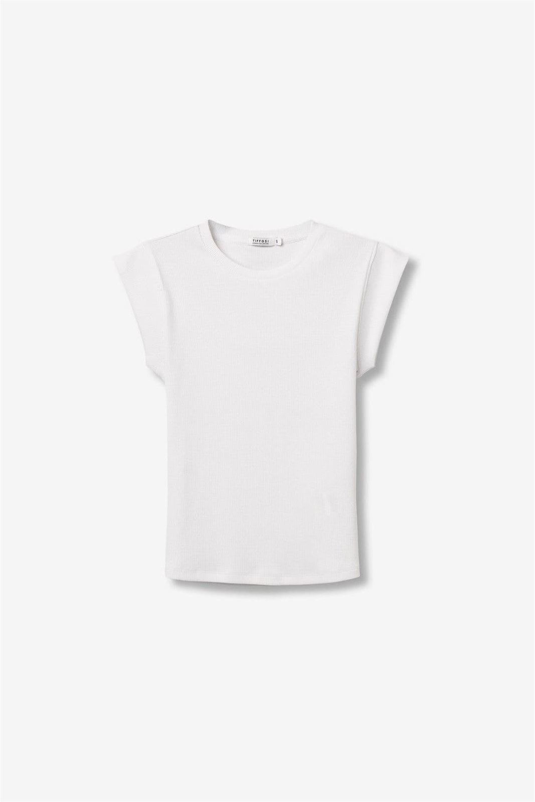 Camiseta blanca canalé, Bim - Imagen 4