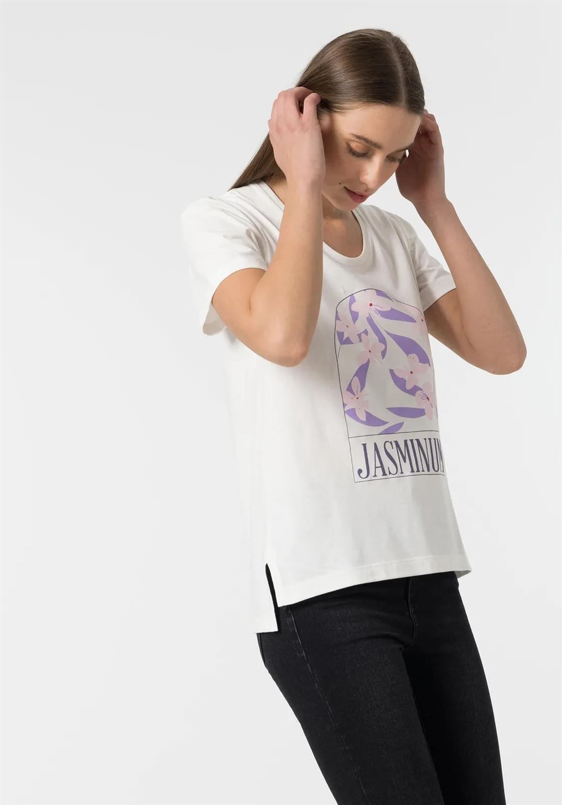 Camiseta blanca estampado, Sissi - Imagen 3