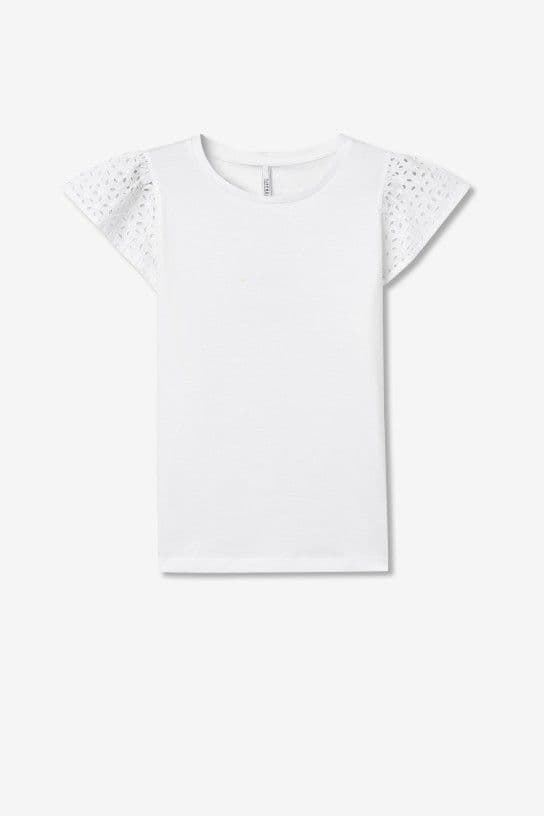 Camiseta blanca Mangas con Bordadas, Graciosa - Imagen 6