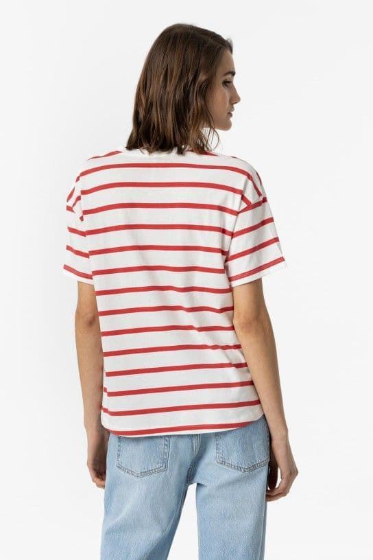 Camiseta blanca Rayas rojas, Robie - Imagen 3