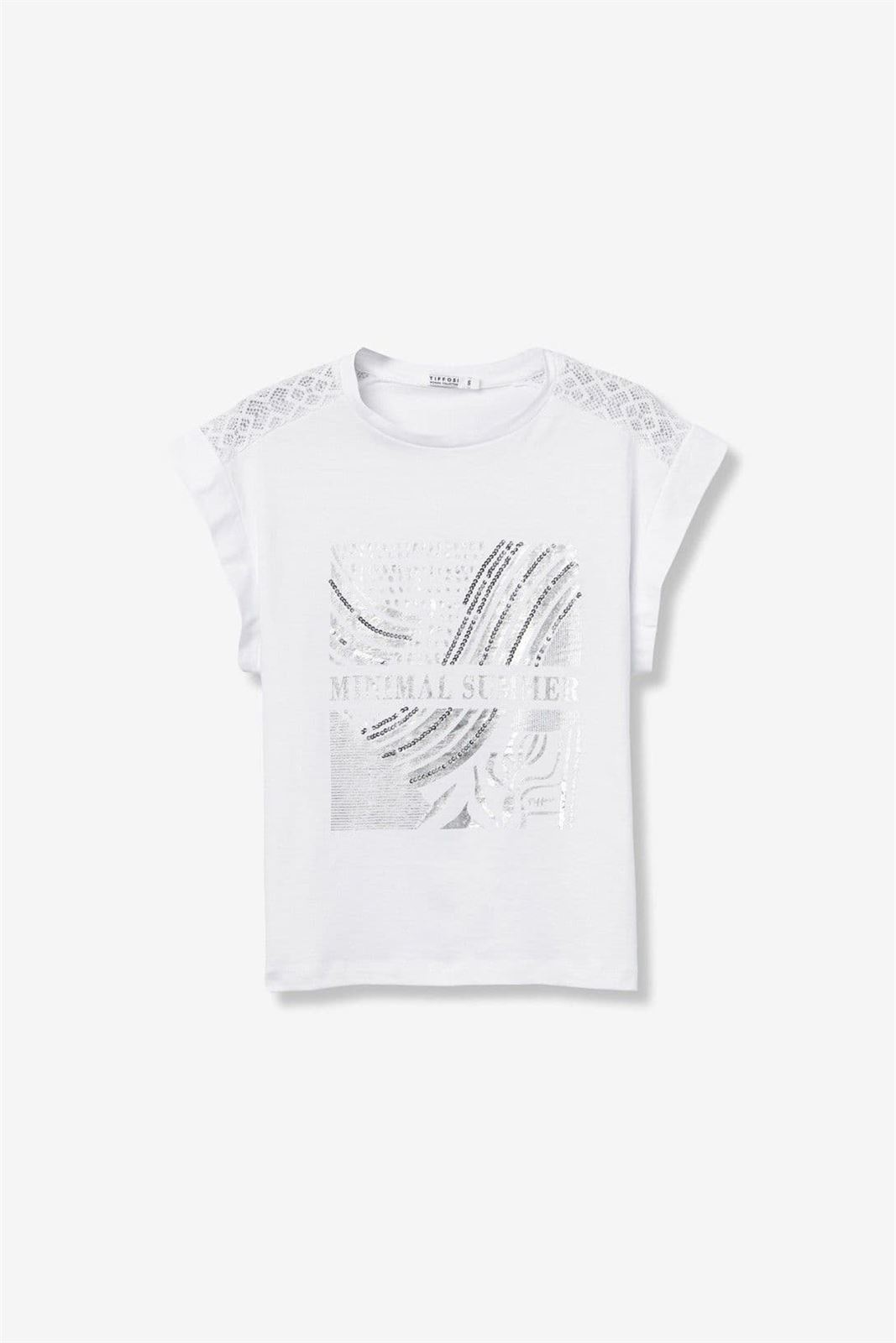 Camiseta blanca y plata, Horsea - Imagen 1