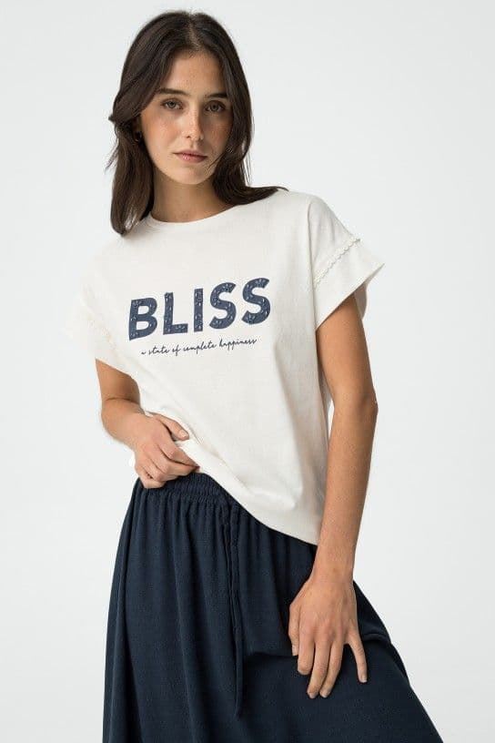 Camiseta bordados azules, Beppina - Imagen 2