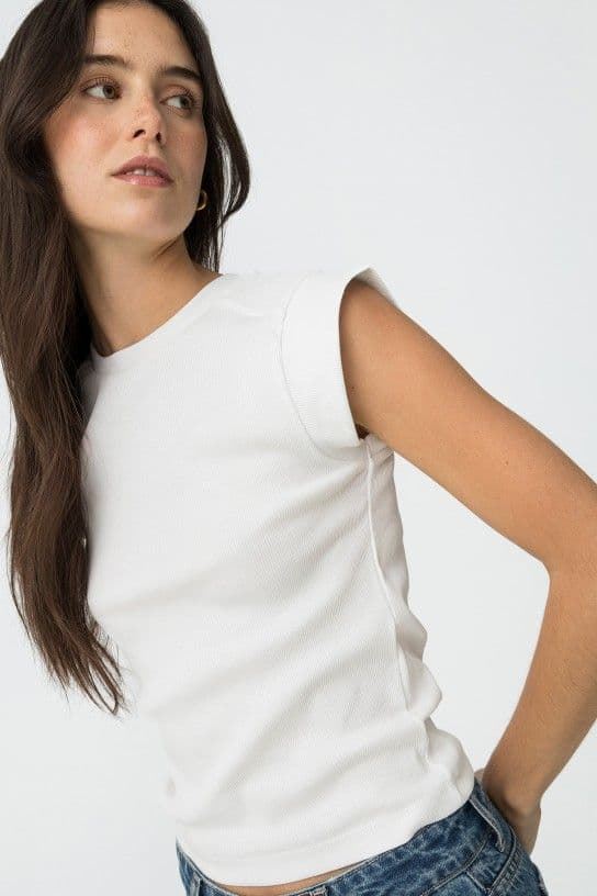 Camiseta canalé blanca, Maresia - Imagen 4