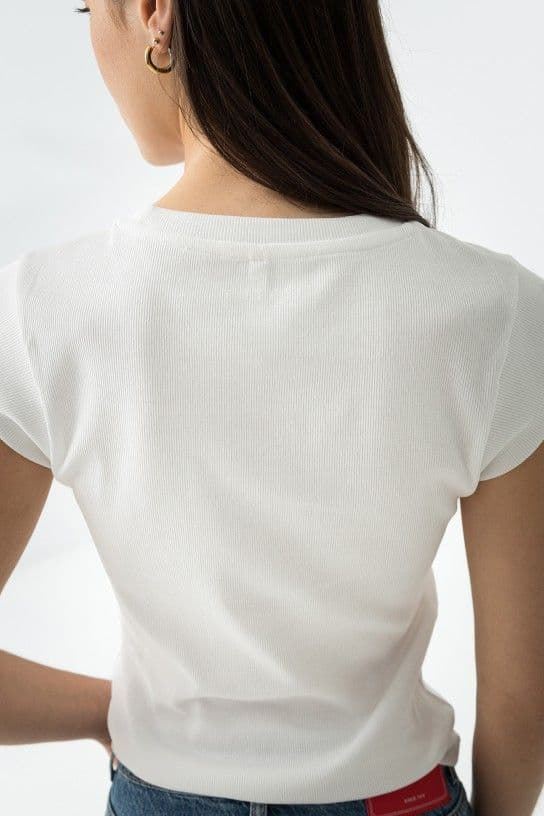 Camiseta canalé blanca, Maresia - Imagen 5