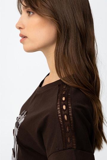 Camiseta chocolate estampada, Jermaine - Imagen 2