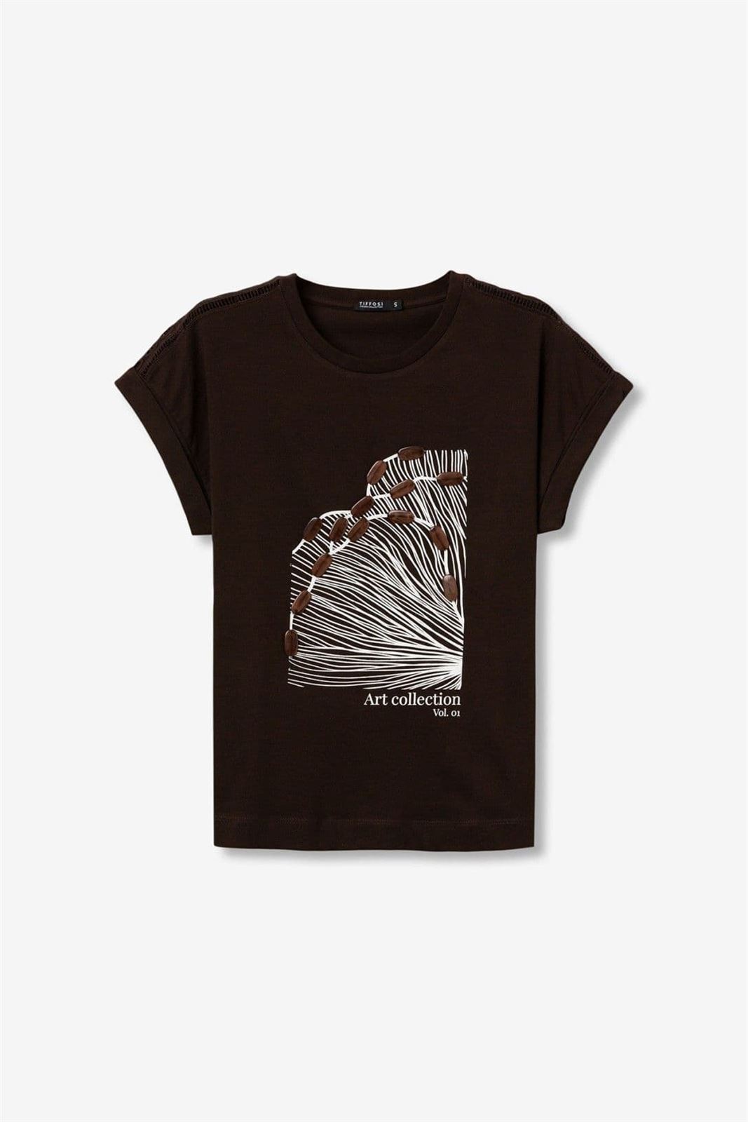 Camiseta chocolate estampada, Jermaine - Imagen 4