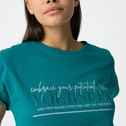 Camiseta con estampado frontal bordado, Carmo - Imagen 2