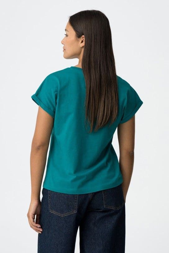Camiseta con estampado frontal bordado, Carmo - Imagen 4
