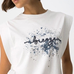 Camiseta con Estampado Frontal y Apliques, Indigo - Imagen 2