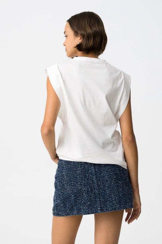 Camiseta con Estampado Frontal y Apliques, Indigo - Imagen 4