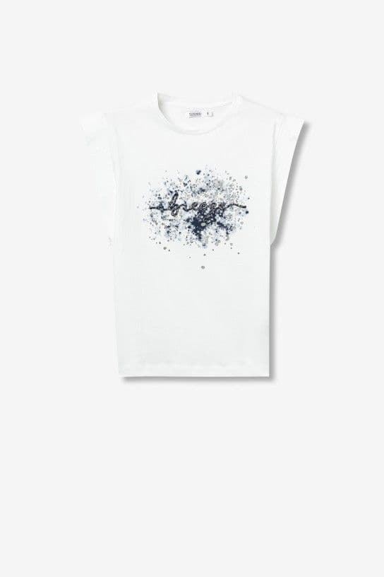 Camiseta con Estampado Frontal y Apliques, Indigo - Imagen 6