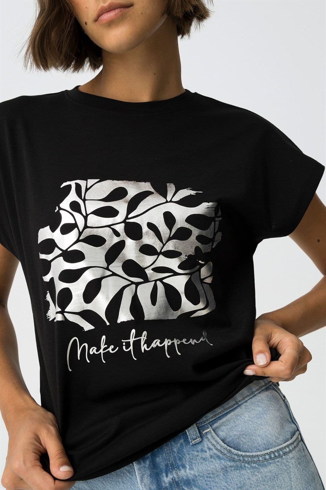 Camiseta con Estampado Metalizado, Madrid - Imagen 4