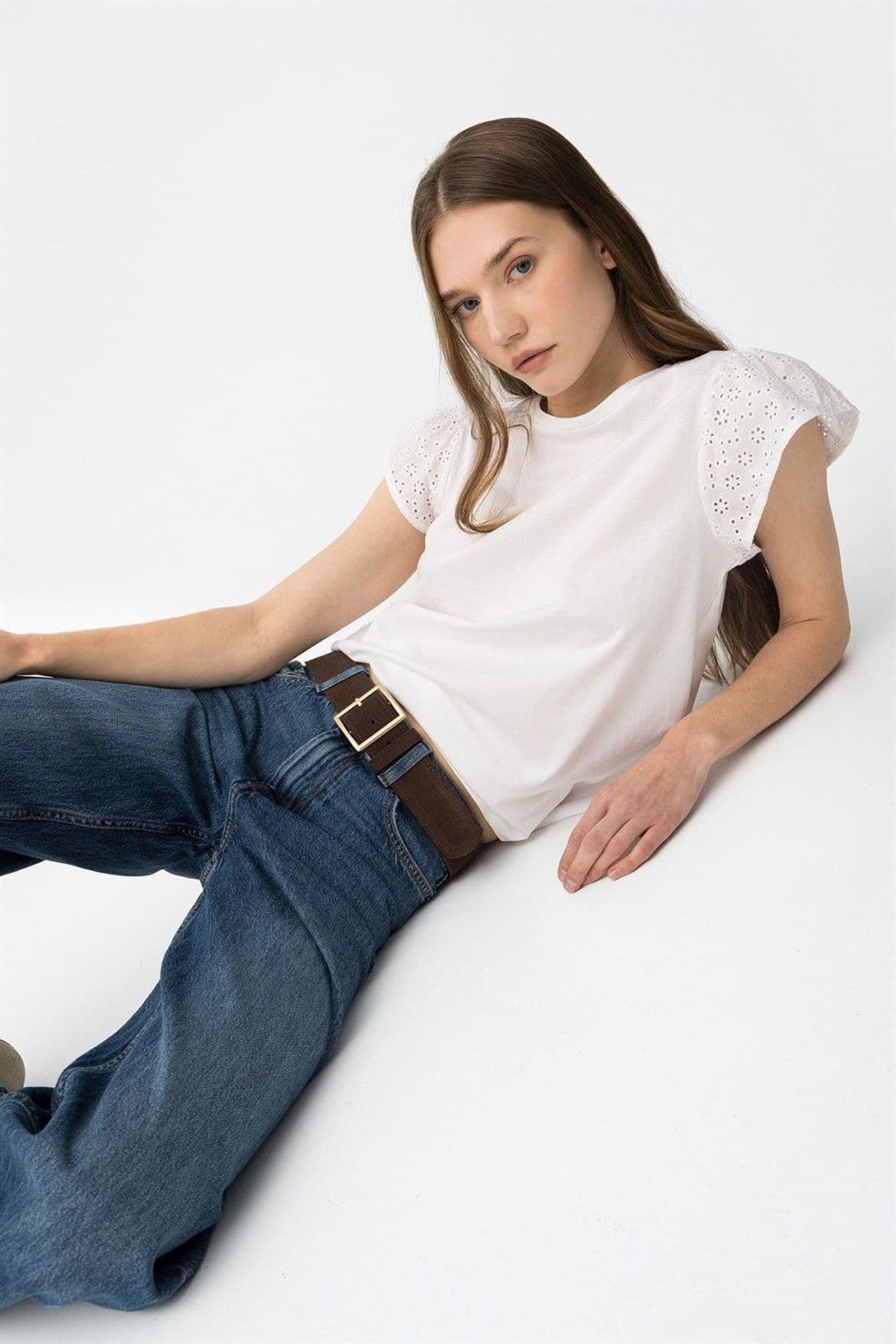 Camiseta cuello redondo blanca, Graciosa - Imagen 1