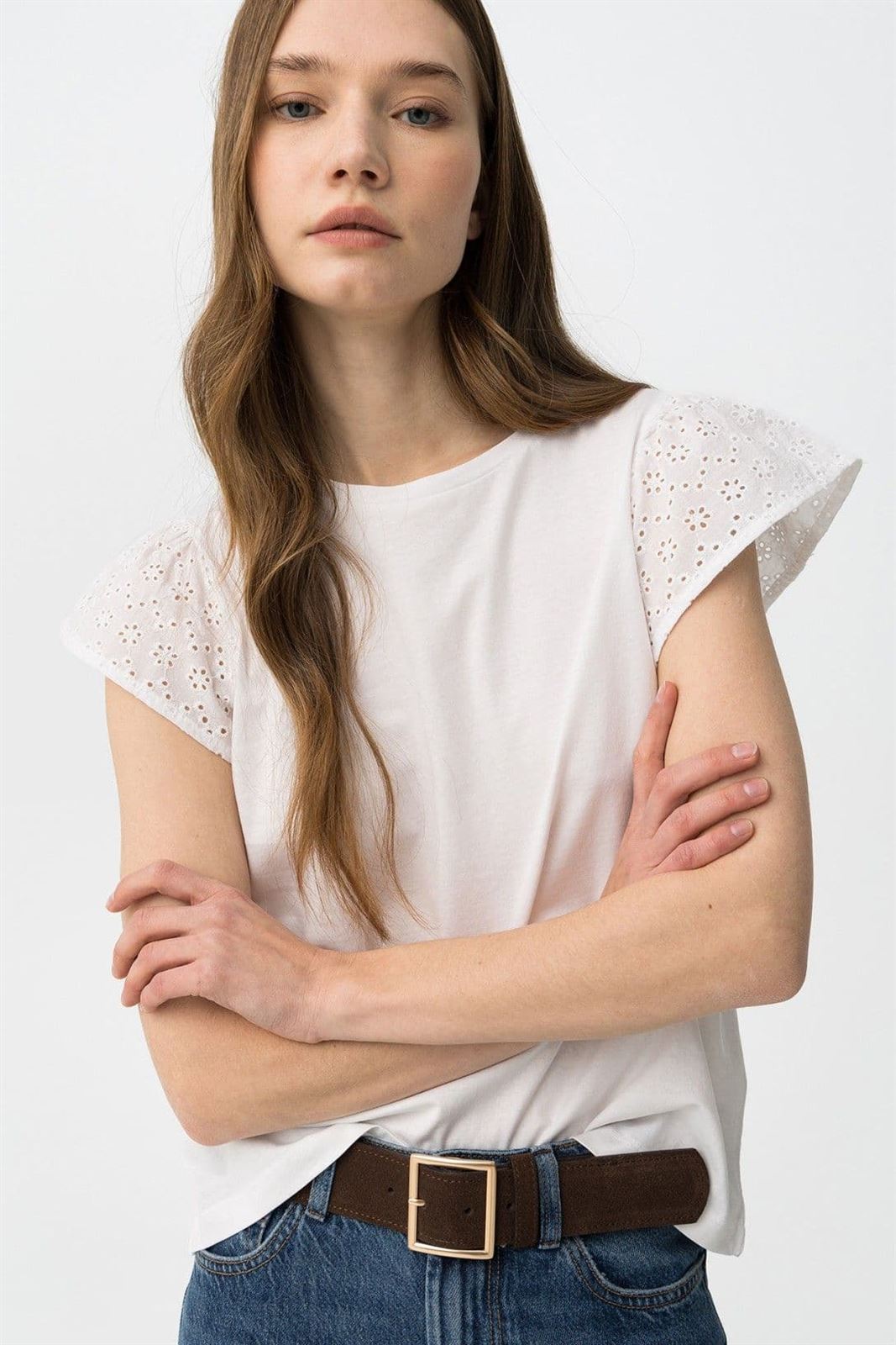 Camiseta cuello redondo blanca, Graciosa - Imagen 5