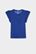 Camiseta de algodón azul con detalles de volantes, Graciosa - Imagen 1