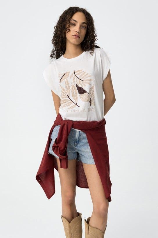 Camiseta estampada aplicaciones, Corky - Imagen 1