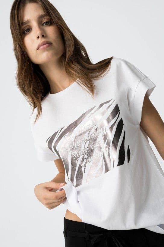 Camiseta Estampado Frontal Metálico, Kika - Imagen 2