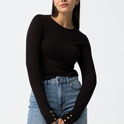 Camiseta manga larga negra, Ice - Imagen 2