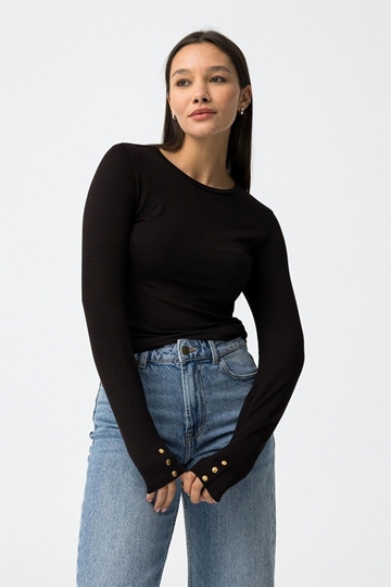 Camiseta manga larga negra, Ice - Imagen 2