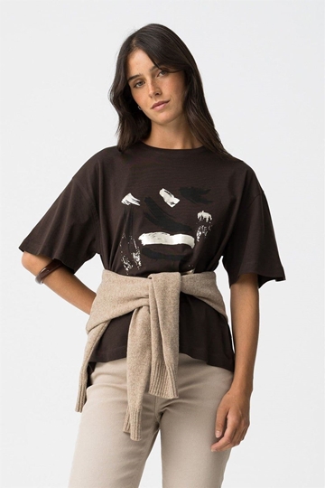 Camiseta marrón chocolate, Maizena - Imagen 1