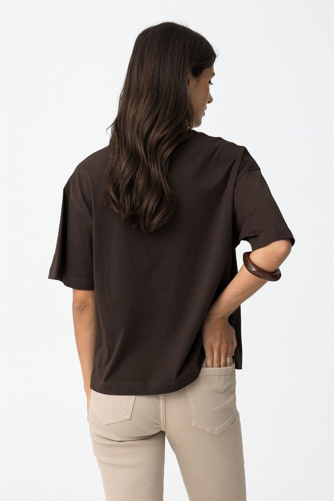 Camiseta marrón chocolate, Maizena - Imagen 5