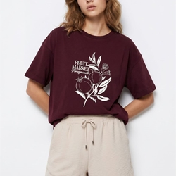 Camiseta morada estampado flores, Rosalia - Imagen 1
