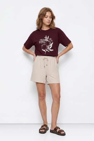 Camiseta morada estampado flores, Rosalia - Imagen 2