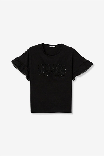 Camiseta negra con apliques, Noemia - Imagen 1