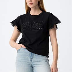 Camiseta negra con apliques, Noemia - Imagen 2