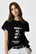Camiseta negra Estampado Frontal Metálico, Kika - Imagen 1