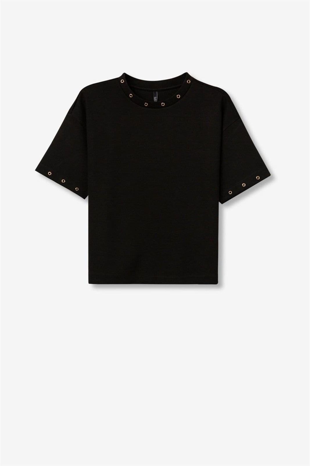 Camiseta negra tachuelas, Kissy - Imagen 3