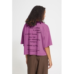 Camiseta oversize con mensaje bordado Ichi, Nica - malva - Imagen 2