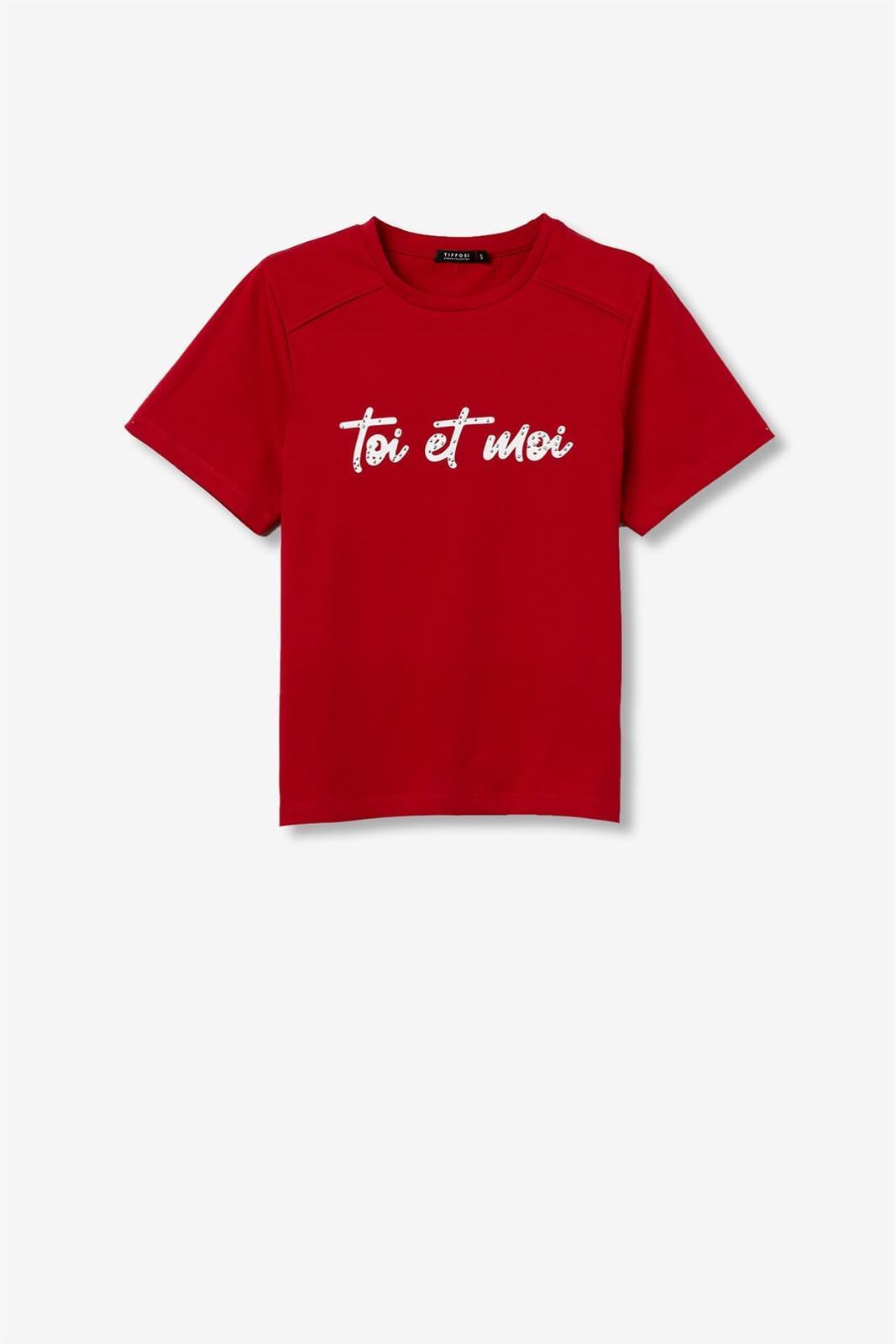 Camiseta roja apliques, Flora - Imagen 6