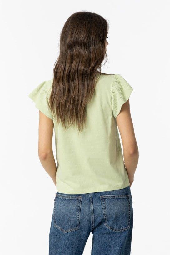 Camiseta verde clara Mangas con Efecto Arrugado, Kira - Imagen 2