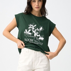 Camiseta verde con estampado, Blissey - Imagen 1