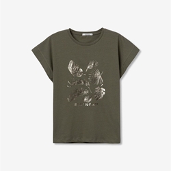 Camiseta verde estampada, Kika - Imagen 1