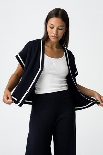 Cardigan manga corta azul marino, Dero - Imagen 1