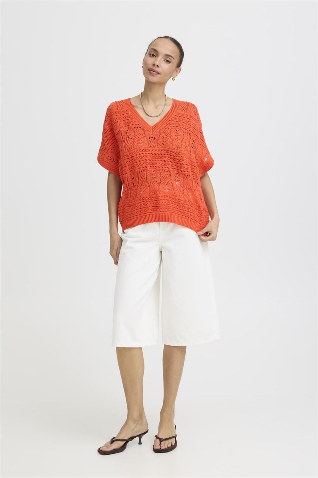 Chaleco calado narnaja, By Nero - Imagen 4