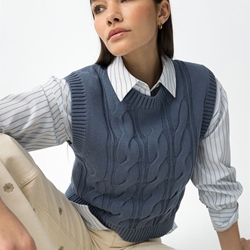 Chaleco de punto azul, Encore - Imagen 1