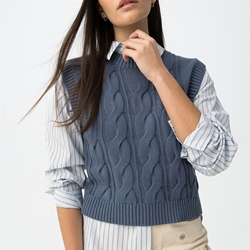 Chaleco de punto azul, Encore - Imagen 2