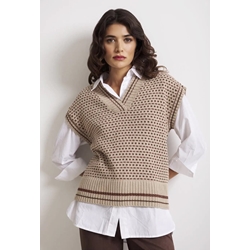 Chaleco de punto Lylu, Guadalupe - beige - Imagen 1
