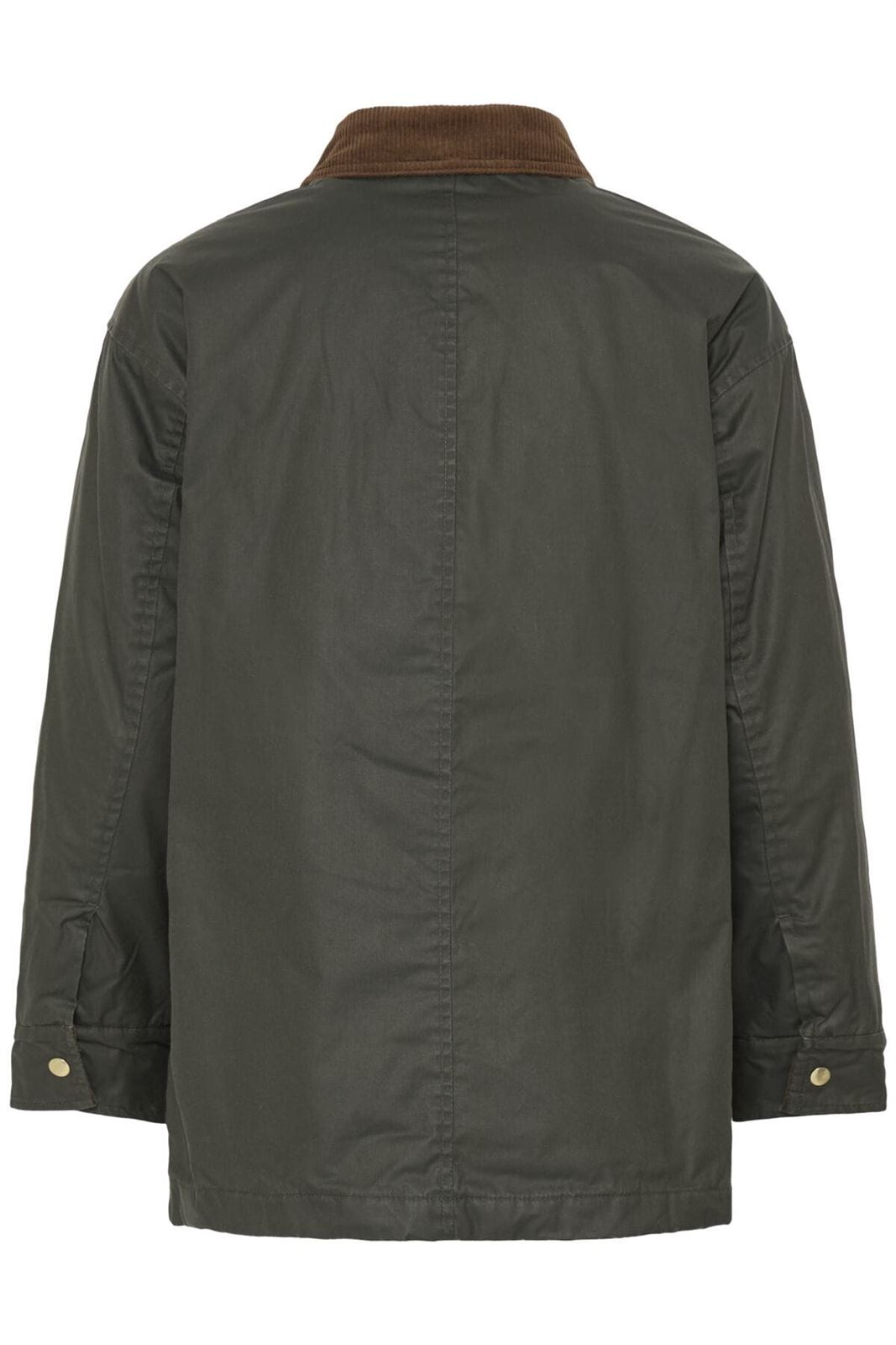 Chaqueta Corcilla encerada con cuello de pana B.young - verde oscuro - Imagen 3