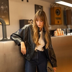Chaqueta Oversized Efecto Piel, Piu - Imagen 1