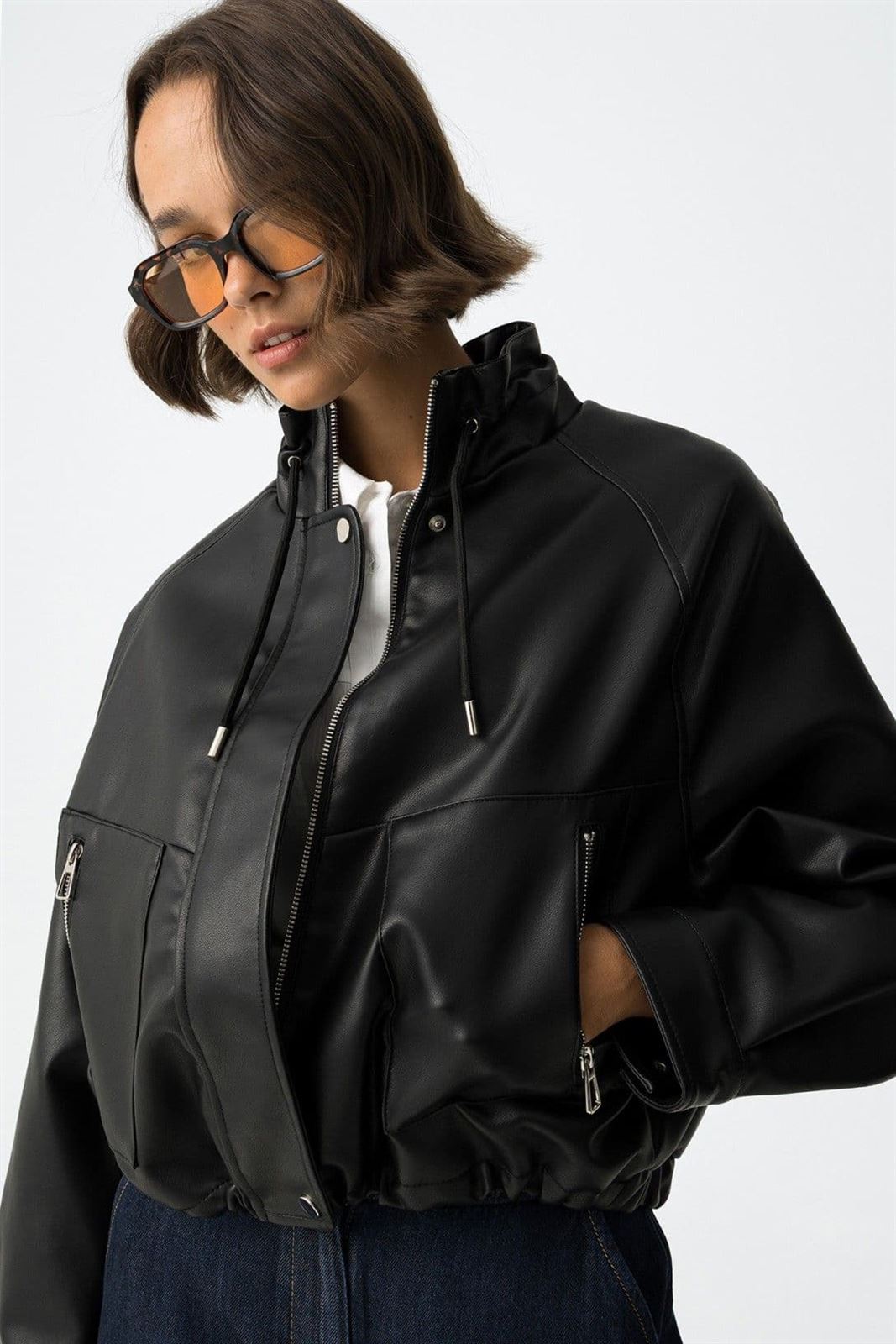 Chaqueta Oversized Efecto Piel, Piu - Imagen 4