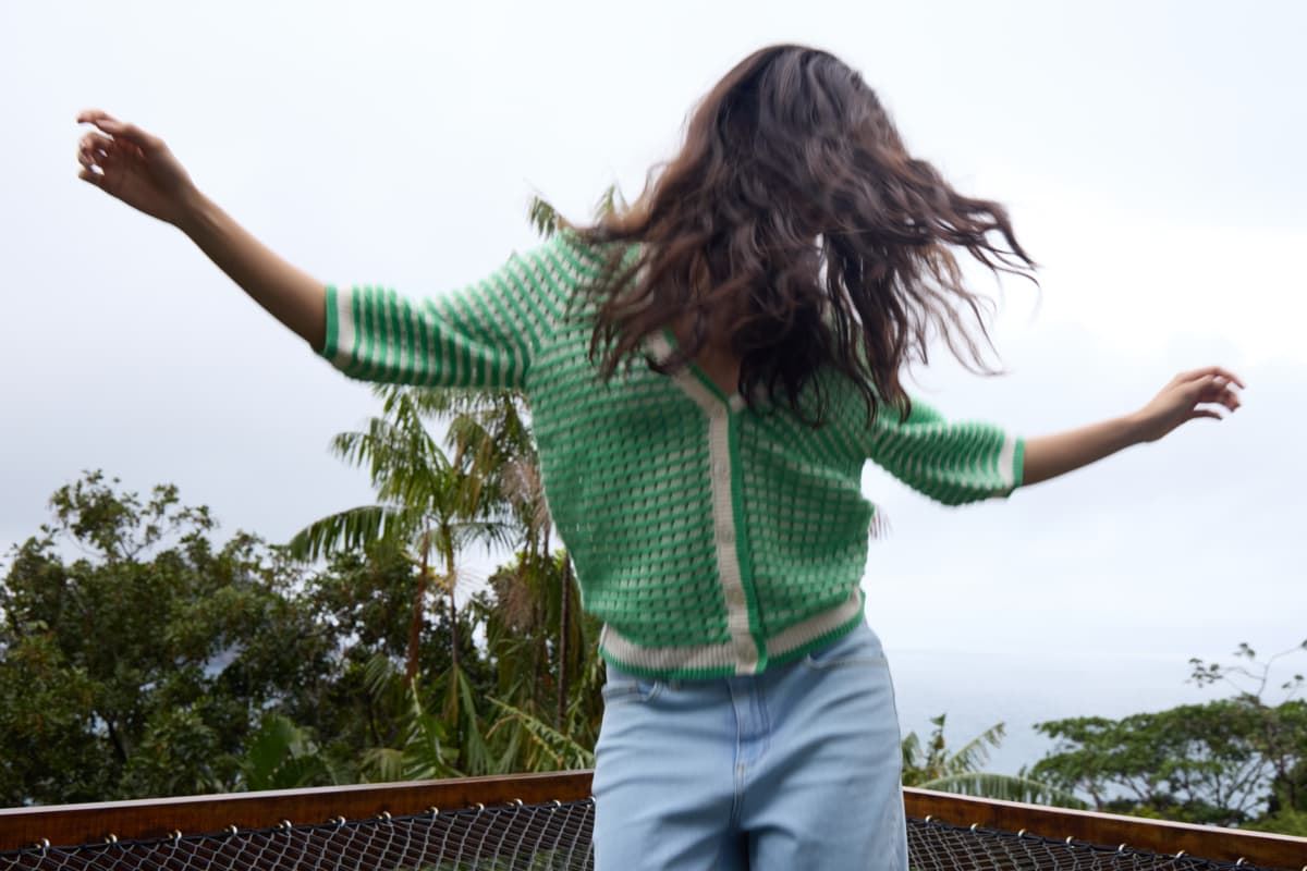 Chaqueta punto calado verde, Ih Ardina - Imagen 5