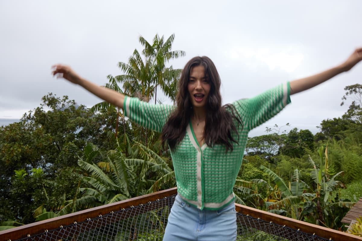 Chaqueta punto calado verde, Ih Ardina - Imagen 6