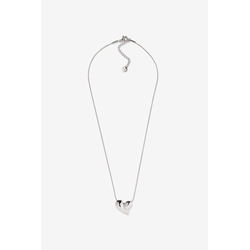 Collar corazón plateado - Imagen 1